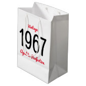  1967 oud tot perfectie 50 verjaardagsfeestje medium cadeauzakje (Achterkant Gekanteld)