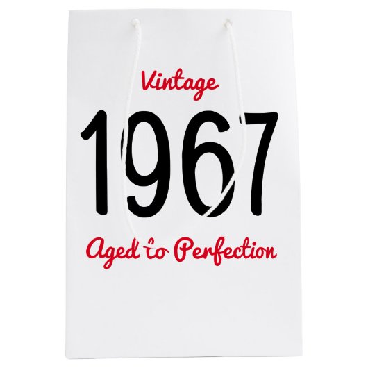  1967 oud tot perfectie 50 verjaardagsfeestje medium cadeauzakje (Voorkant)