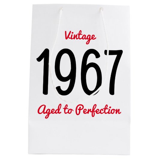  1967 oud tot perfectie 50 verjaardagsfeestje medium cadeauzakje (Achterkant)