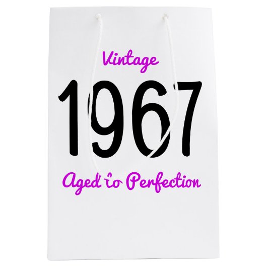  1967 oud tot perfectie 50 verjaardagsfeestje medium cadeauzakje (Voorkant)