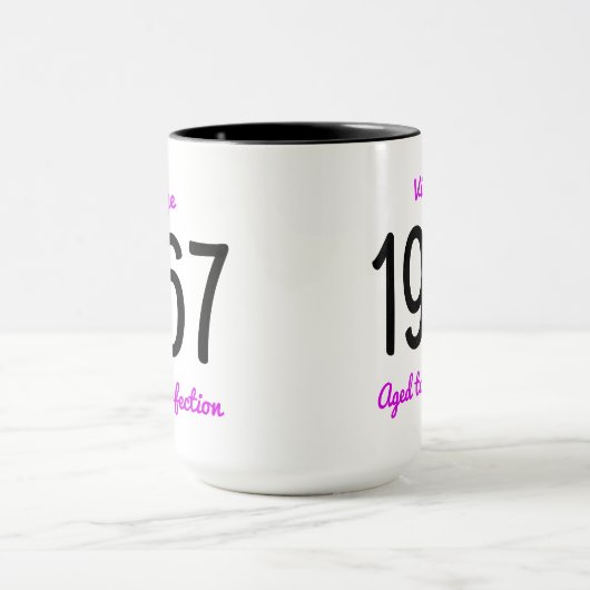  1967 oud tot perfectie 50 verjaardagsfeestje mok (Midden)