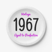  1967 oud tot perfectie 50 verjaardagsfeestje papieren bordje (Voorkant)