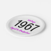  1967 oud tot perfectie 50 verjaardagsfeestje papieren bordje (Gekanteld)