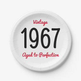  1967 oud tot perfectie 50 verjaardagsfeestje papieren bordje