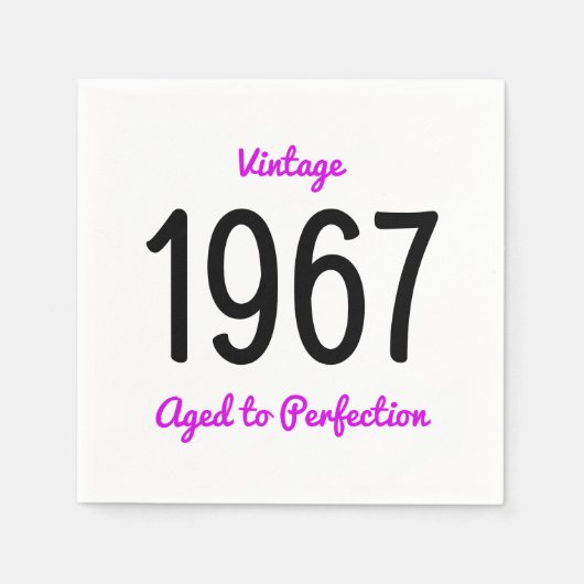  1967 oud tot perfectie 50 verjaardagsfeestje servetten (Voorkant)