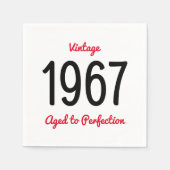  1967 oud tot perfectie 50 verjaardagsfeestje servetten (Voorkant)