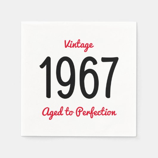  1967 oud tot perfectie 50 verjaardagsfeestje servetten (Voorkant)