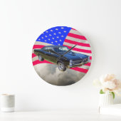 1967 Pontiac GTO and American Flag Grote Klok (Huis)