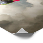 1967 Pontiac GTO and American Flag Poster (Hoek)