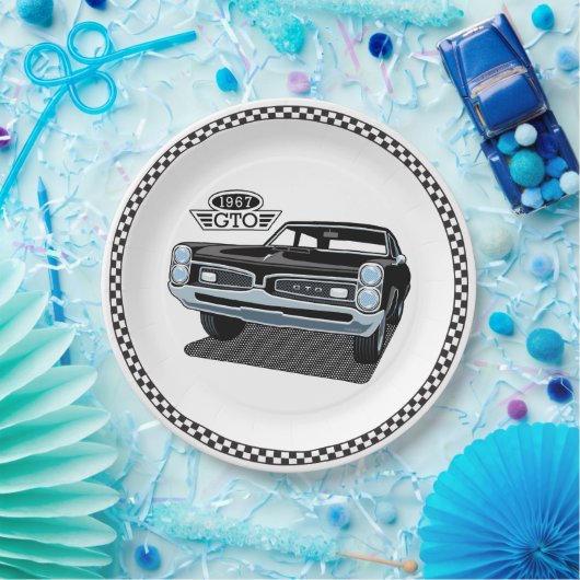 1967 Pontiac GTO Black Papieren Bordje (Feest)