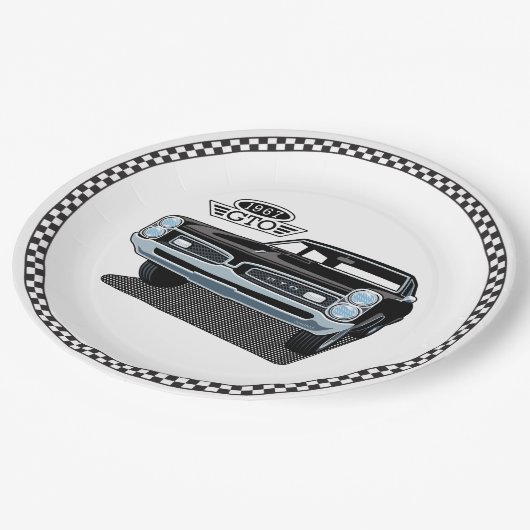 1967 Pontiac GTO Black Papieren Bordje (Gekanteld)