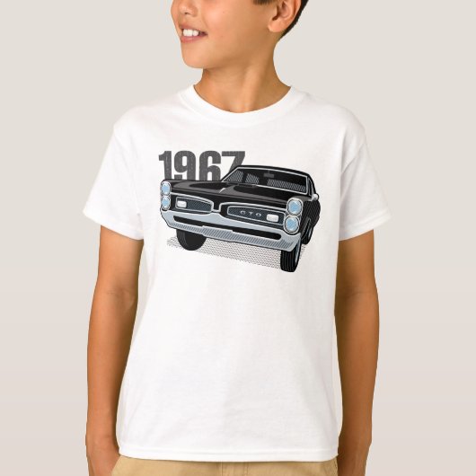 1967 Pontiac GTO Black T-shirt (Voorkant)