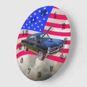 1967 Pontiac GTO en Amerikaanse vlag Grote Klok (Hoek)