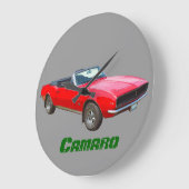 1967 red convertible Camaro Muscle Car Grote Klok (Hoek)