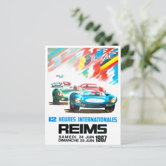 1967 Reims 12u Grote Prijs Briefkaart (Staand voorkant)