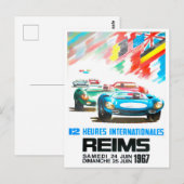 1967 Reims 12u Grote Prijs Briefkaart (Voorkant / Achterkant)