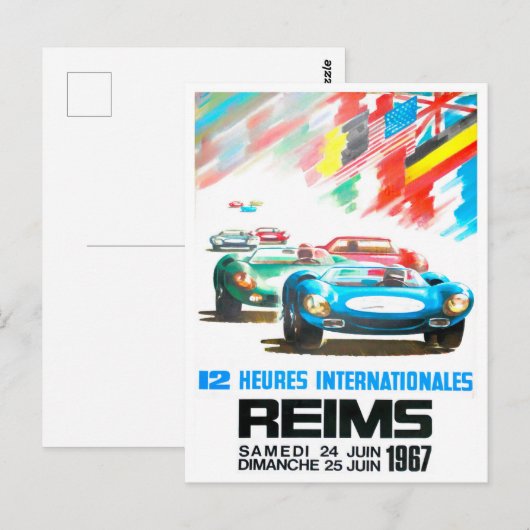 1967 Reims 12u Grote Prijs Briefkaart (Voorkant / Achterkant)