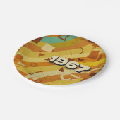 1967 - Retro  jaren '60 Geometrisch ontwerp - Papieren Bordje (Gekanteld)