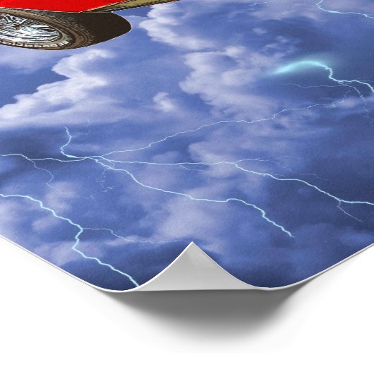 1967 rode Camaro-moestril en bliksembollen Poster (Hoek)