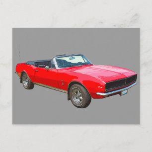 1967 rode, converteerbare Camaro-spier Briefkaart