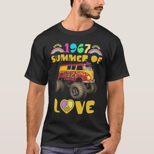 1967 Summer of Love Retro T - shirts Sixties Hip (Voorkant)