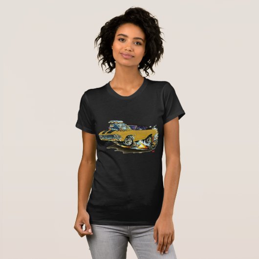 1968-1969 Chevelle Gold Car T-shirt (Voorkant volledig)
