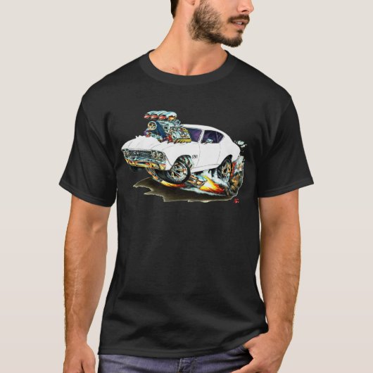 1968-1969 Chevelle White Car T-shirt (Voorkant)