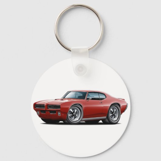 1968-1969 GTO Maroon Car Sleutelhanger (Voorkant)