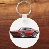 1968-1969 GTO Maroon Car Sleutelhanger (Voorkant)