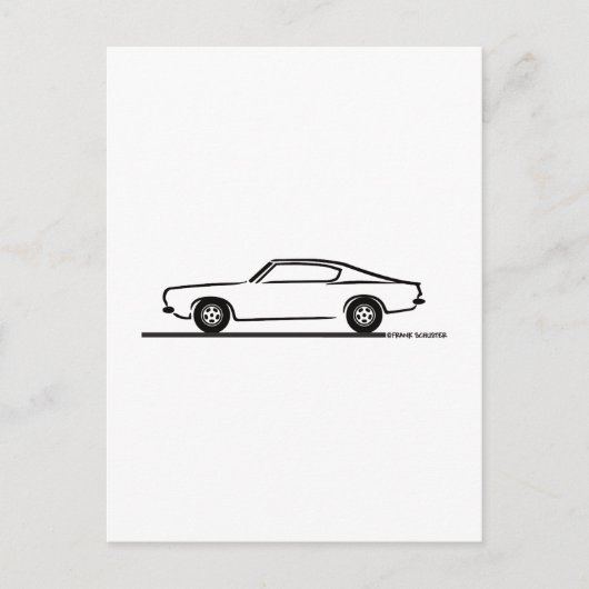 1968 1969 Plymouth Barracuda Briefkaart (Voorkant)