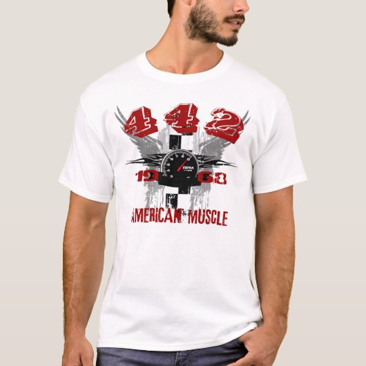 1968 442 Grafische T T-shirt (Voorkant)