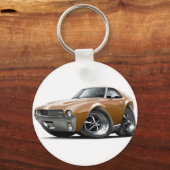 1968-69 AMX bruin-witte auto Sleutelhanger (Voorkant)