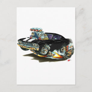 1968-69 Chevelle Black-White-auto Briefkaart