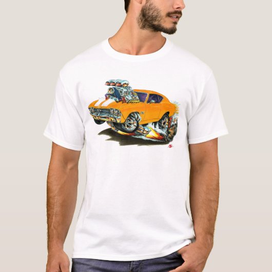 1968-69 Chevelle Oranje-White Car T-shirt (Voorkant)