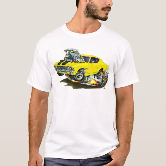 1968-69 Chevelle Yellow-Black Car T-shirt (Voorkant)