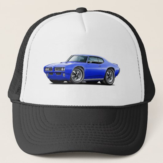 1968-69 GTO Blue Car Trucker Pet (Voorkant)