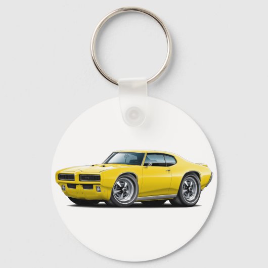 1968-69 GTO Gele auto Sleutelhanger (Voorkant)