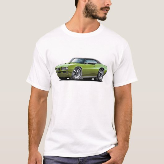 1968-69 GTO Groen-Zwart bovenlade T-shirt (Voorkant)