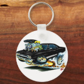 1968-69 Plymouth GTX Black Car Sleutelhanger (Voorkant)