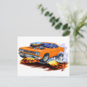 1968-69 Roadrunner Oranje auto Briefkaart (Staand voorkant)