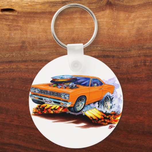 1968-69 Roadrunner Oranje auto Sleutelhanger (Voorkant)
