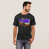 1968-69 Roadrunner Paarse auto T-shirt (Voorkant volledig)