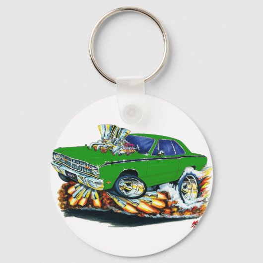 1968-71 Dodge Dart Green Car Sleutelhanger (Voorkant)