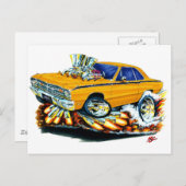 1968-71 Dodge Dart Oranje auto Briefkaart (Voorkant / Achterkant)