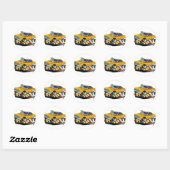 1968-71 Dodge Dart Oranje auto Ronde Sticker (Vel)