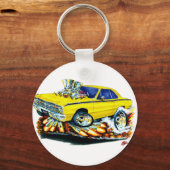 1968-71 Dodge Dart Yellow Car Sleutelhanger (Voorkant)