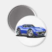 1968-72 Corvette Blue Car Magneet (Voorkant / Achterkant)