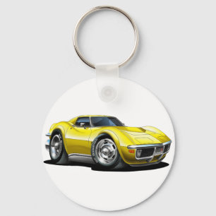 1968-72 Corvette gele auto Sleutelhanger