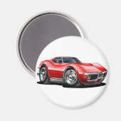 1968-72 Corvette Red Car Magneet (Voorkant / Achterkant)