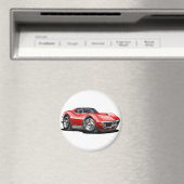 1968-72 Corvette Red Car Magneet (Insitu (Vaatwasser))